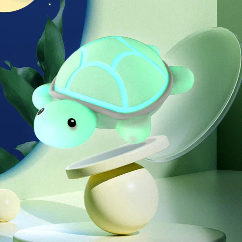Tappy: Adorable Silicone Turtle Night Lamp – BPA-Free, USB Rechargeable Soft LED Light with Tap Control for Bedroom Ambience, Kids’ Gifting & Cozy Décor