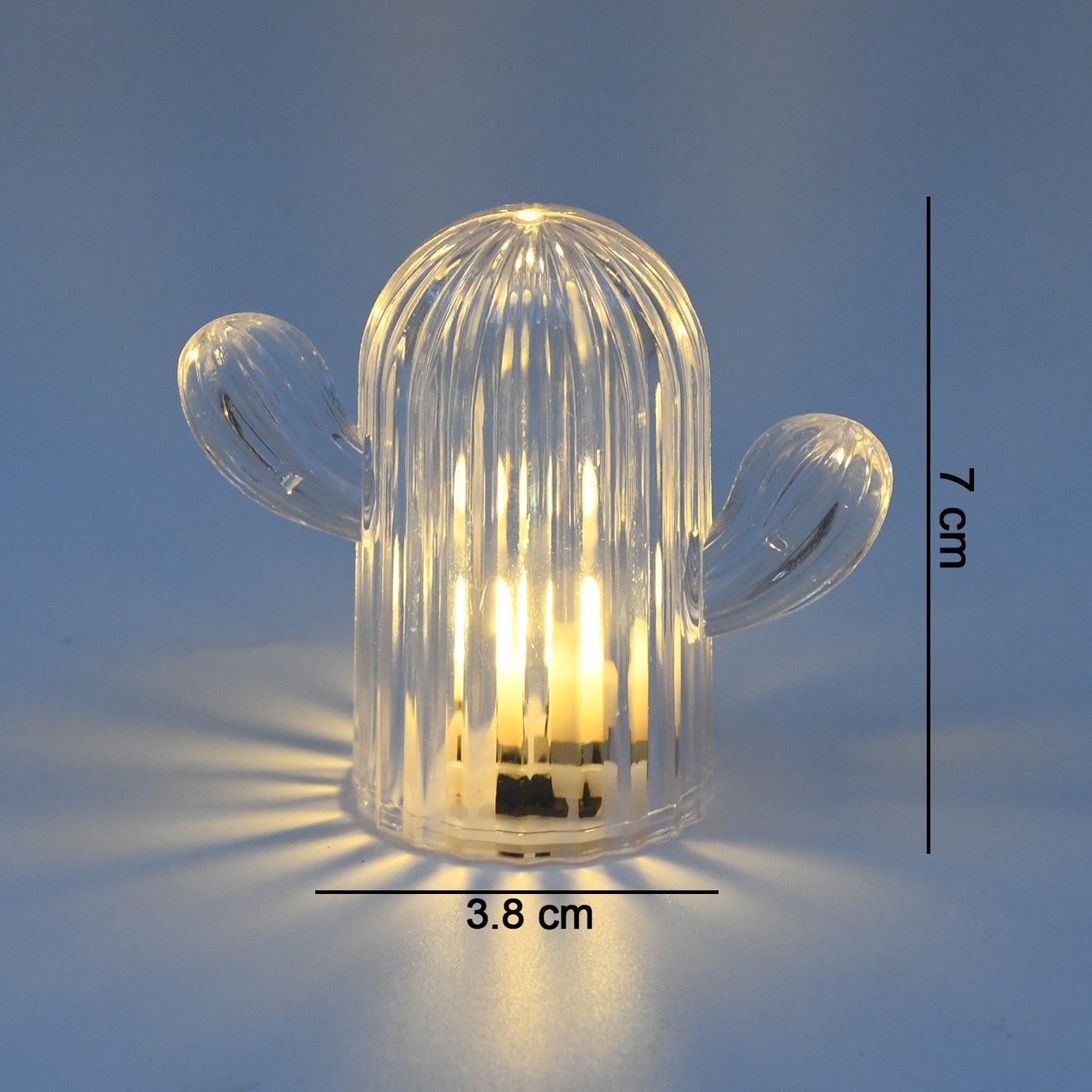 CactiGlow: Cute Cactus LED Night Light Set of 4 Warm & Cozy Portable Lamps for Home Décor, Desk & Gifts