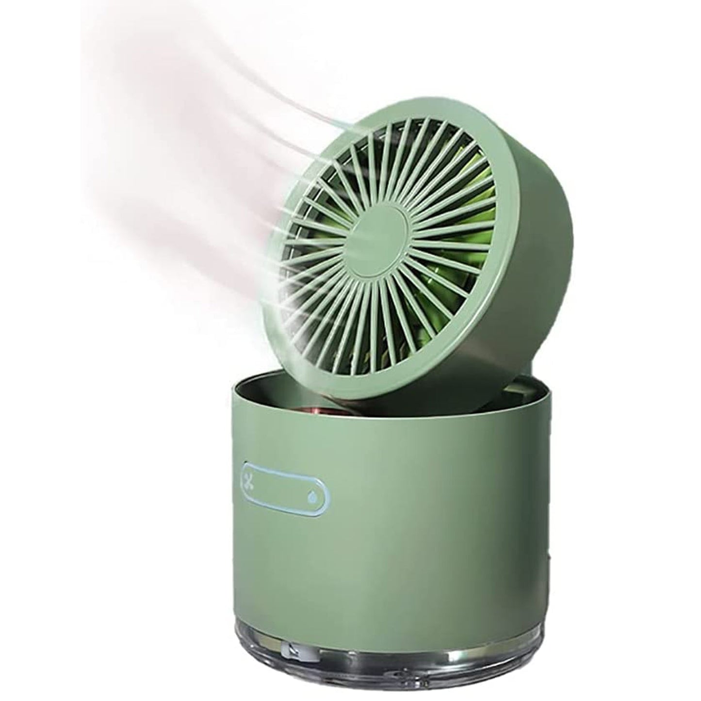 DeskChill: Portable 3-in-1 Mini Air Cooler & Table Fan with Mist Humidifier, USB Rechargeable & LED Night Light