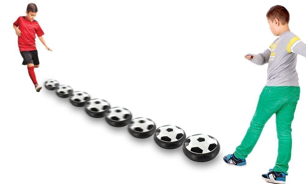 AirSoccer: Fun Indoor Game Air Floating Football with Inbuilt Battery for Family & Friends