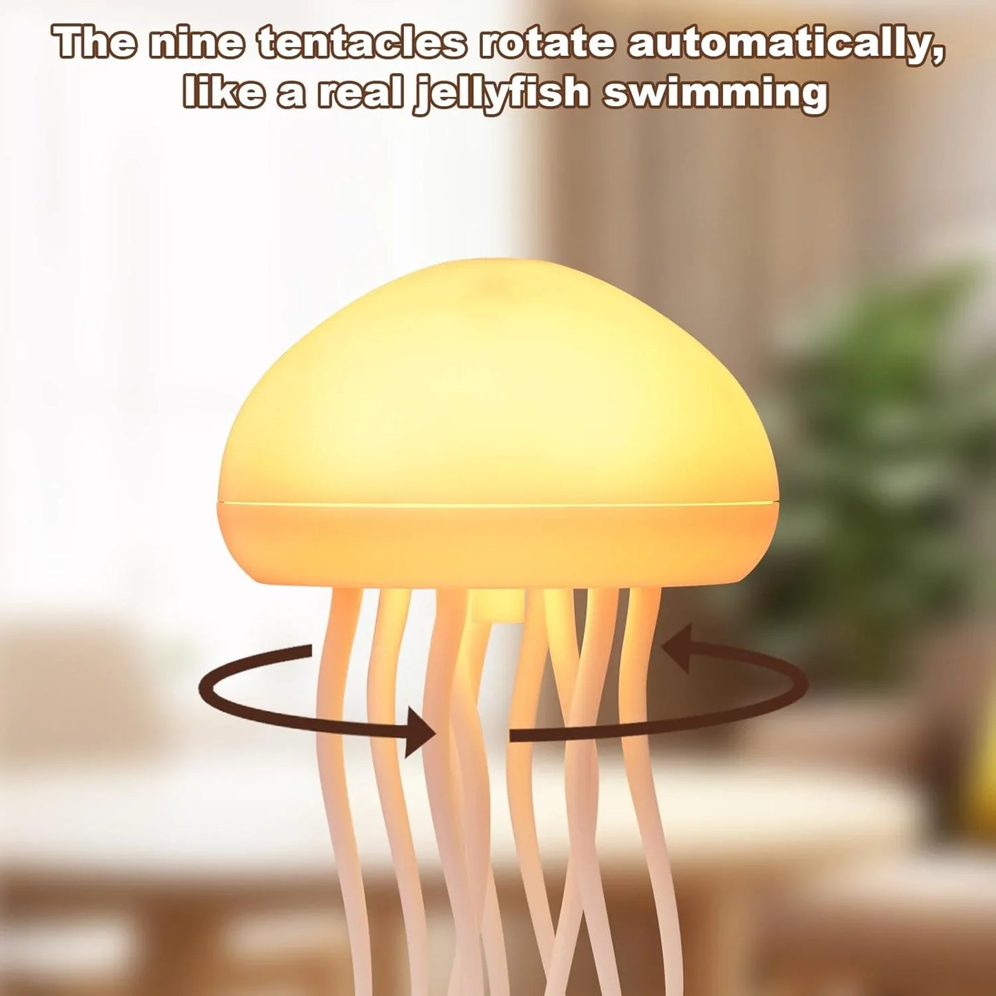 Jelly: Viral RGB Jellyfish Lamp with Voice Control, Dancing Legs & USB-C Rechargeable Design (Hanging + Base)