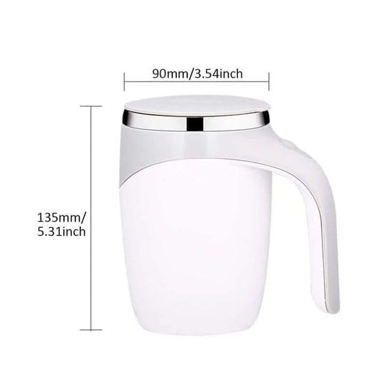 MagStir: Self-Stirring Magnetic Coffee Mug with Lid for Coffee, Milk, Protein Shakes & Hot/Cold Beverages