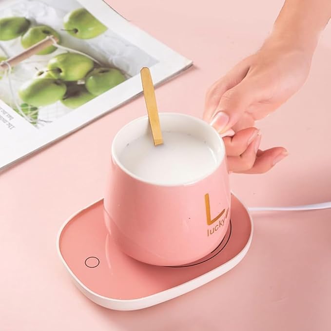 WarmEase: Electric Mug Heater Pad with Heating Coaster for Coffee, Tea & Beverages – Perfect for Home & Office