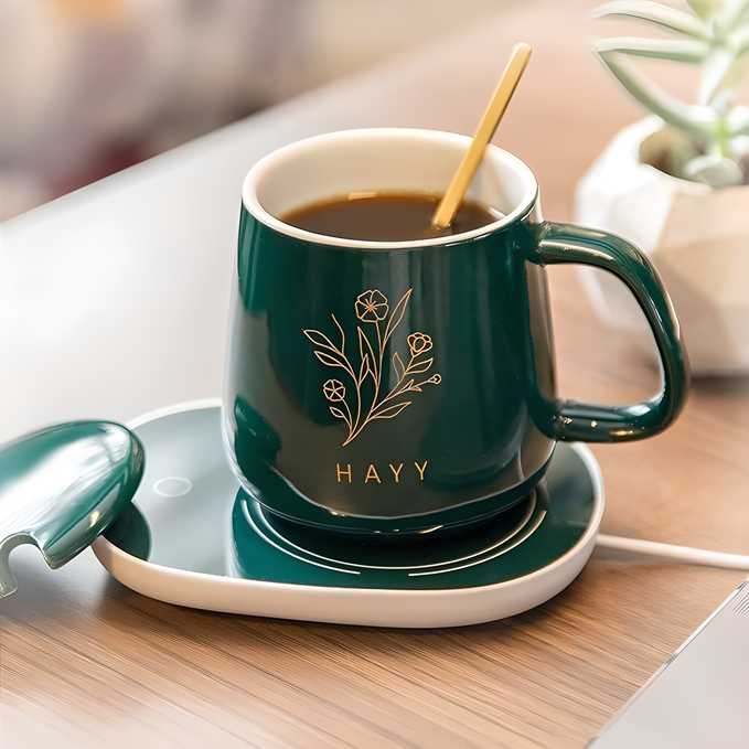 WarmEase: Electric Mug Heater Pad with Heating Coaster for Coffee, Tea & Beverages – Perfect for Home & Office