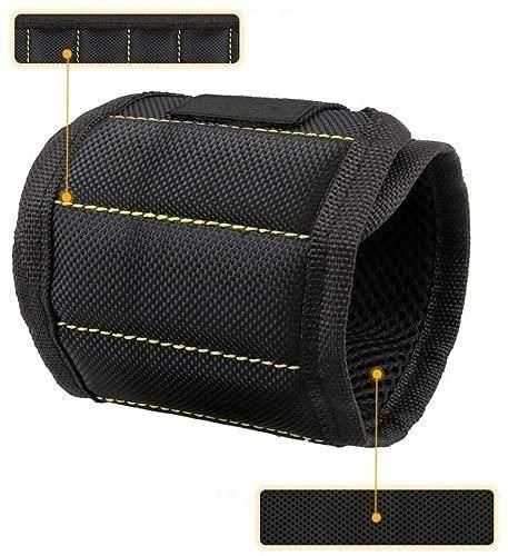 NutMag: Magnetic Wristband for Tools with Strong Adjustable Strap for Holding Screws, Nails, Bolts & Drill Bits