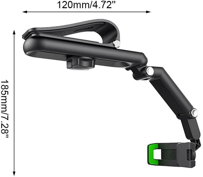 MultiHold: Rotatable & Retractable Car Phone Holder with 1080° Adjustable Clip for Dashboard & Sun Visor