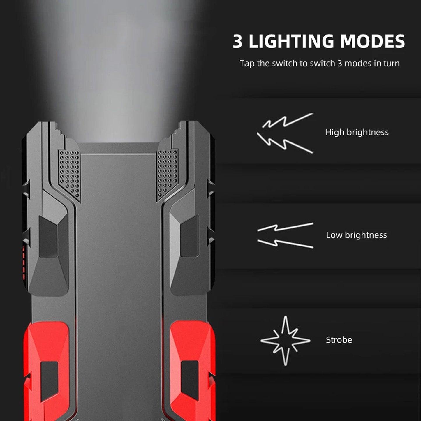 PowerLite: Mini Portable Power Bank with Built-In LED Flashlight for On-the-Go Charging & Emergency Lighting