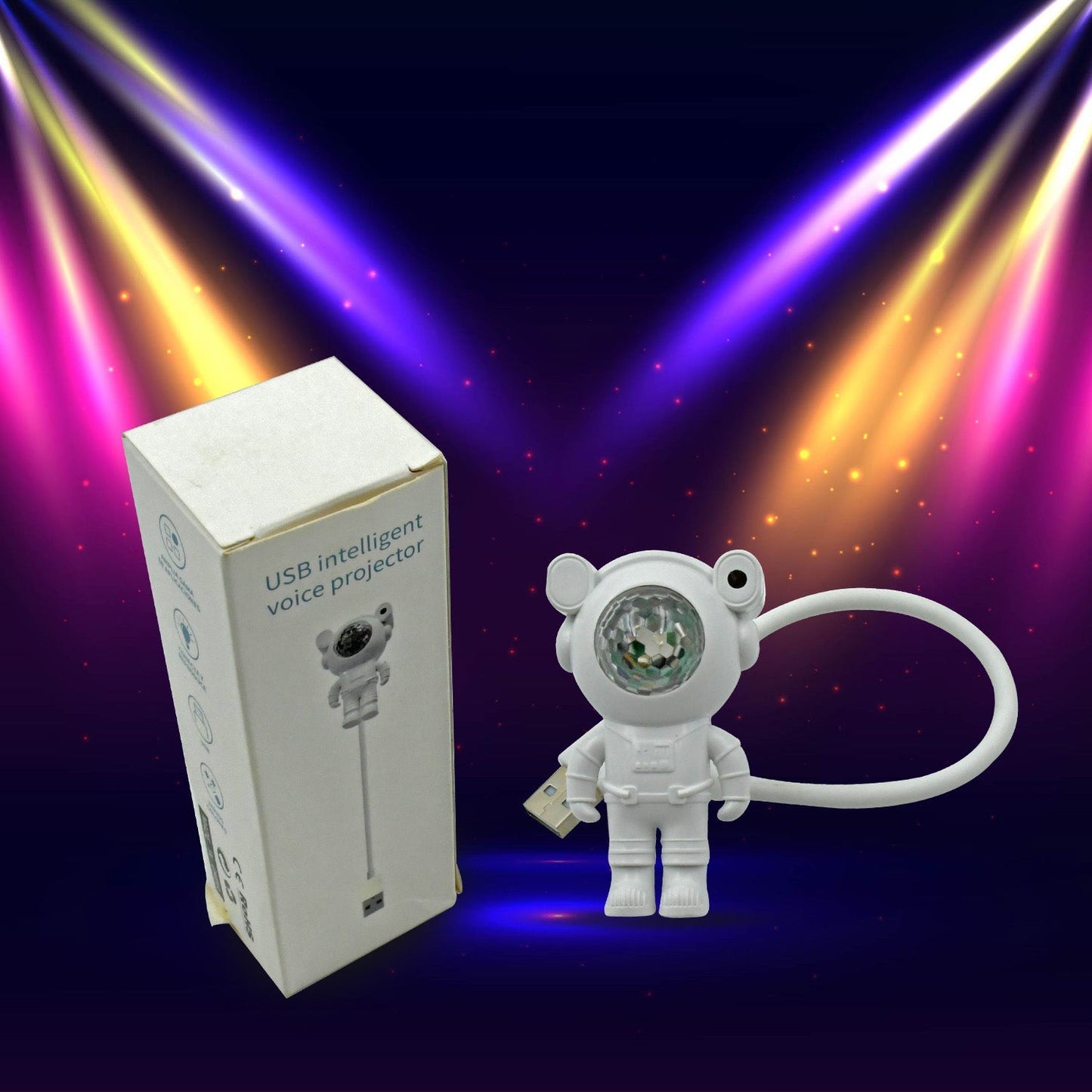 AstroMini: Sound-Reactive Galaxy Light with Music Sync, USB Plug & Play with Adjustable Modes