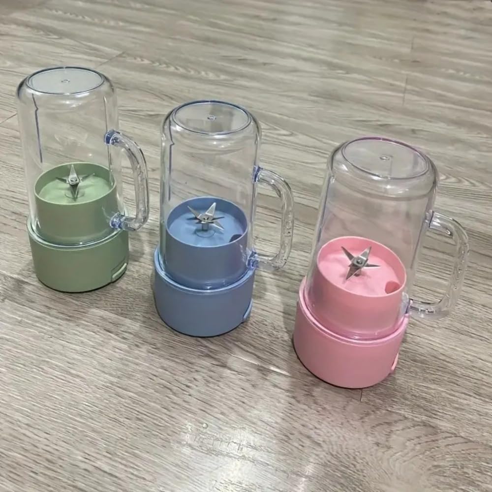 Blendy: Mason Jar Portable Smoothie Blender & Juicer USB Rechargeable with Handle, Straw & Easy-Cleaning