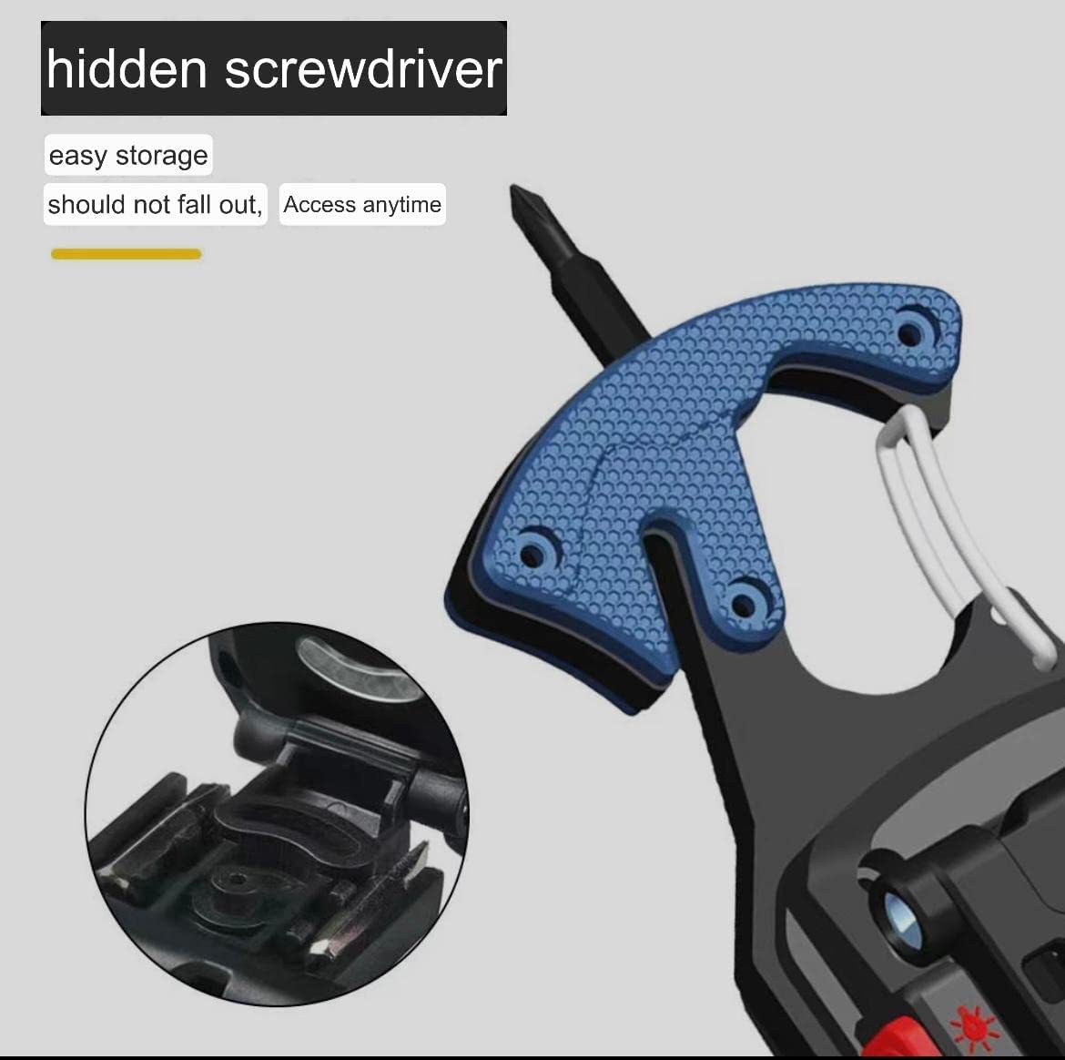Glowbit: Ultimate 9-in-1 COB Keychain LED Work Light with Magnetic Back, Lighter, Bottle Opener, Screwdriver, Whistle, Seatbelt Cutter, Foldable Stand & Carabiner with USB-C Charging