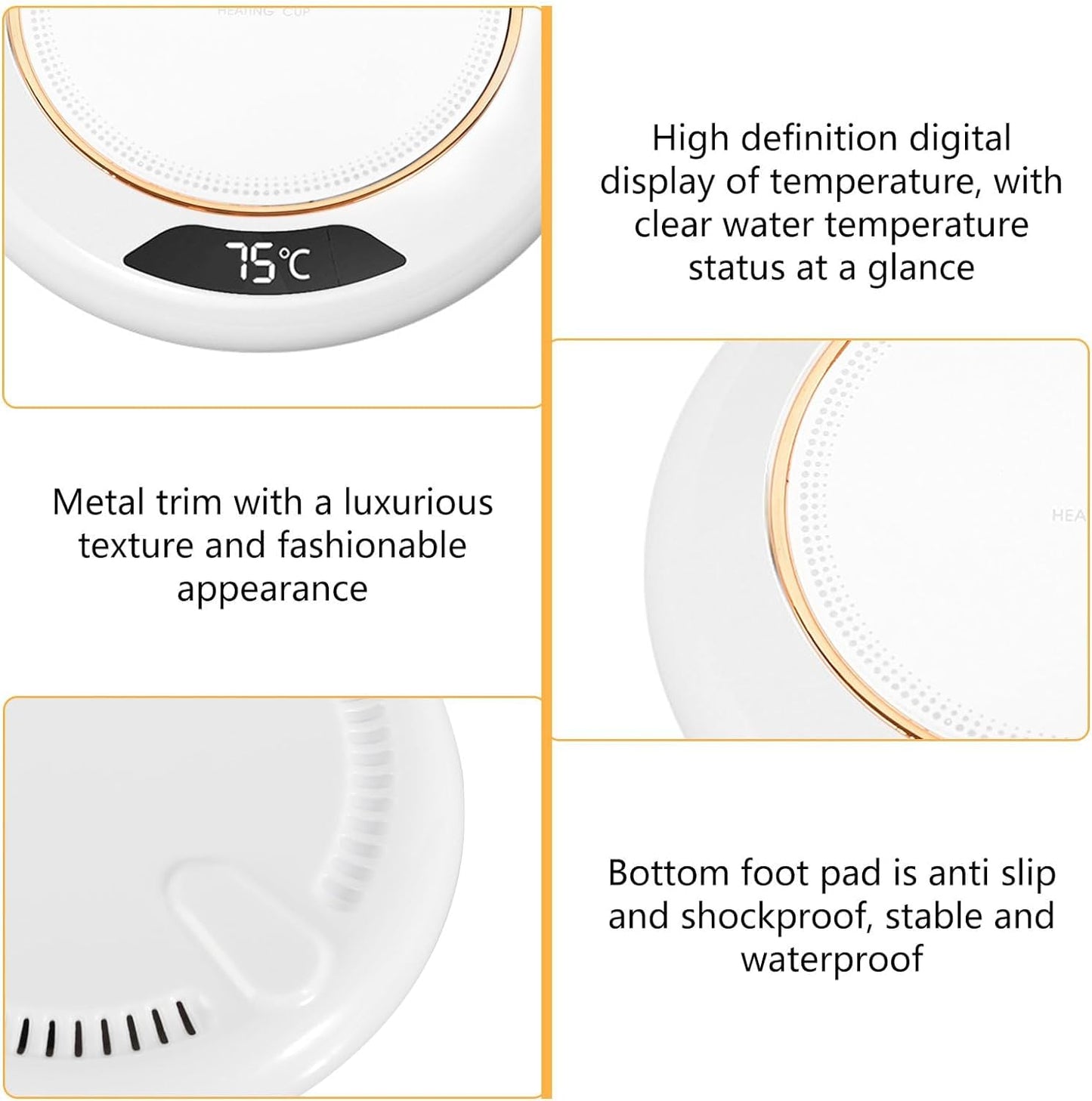 Warmy: USB-Powered Coffee Mug Warmer with LCD Display for Keeping Your Beverages Hot & Ready