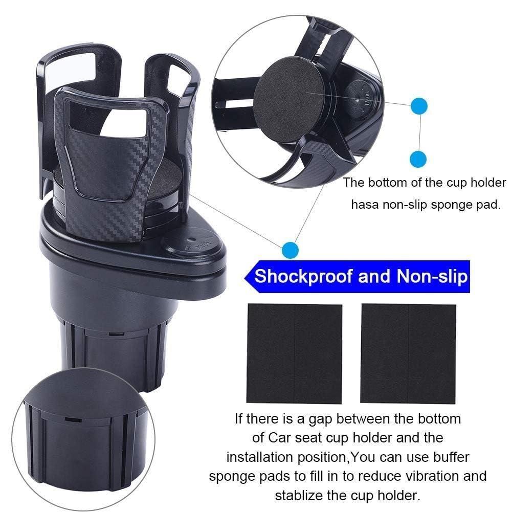 DuoHold: 2-in-1 Car Cup Holder Expander with 360° Rotation & Adjustable Dual Cup Slots for Large Drinks & Travel Convenience