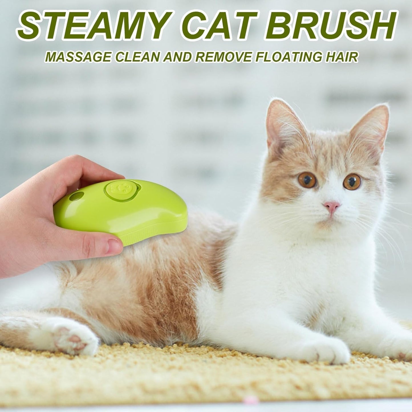 Steamu: 3-in-1 Pet Hairbrush with Steam for Gentle Grooming & Shedding Control in Cats & Dogs