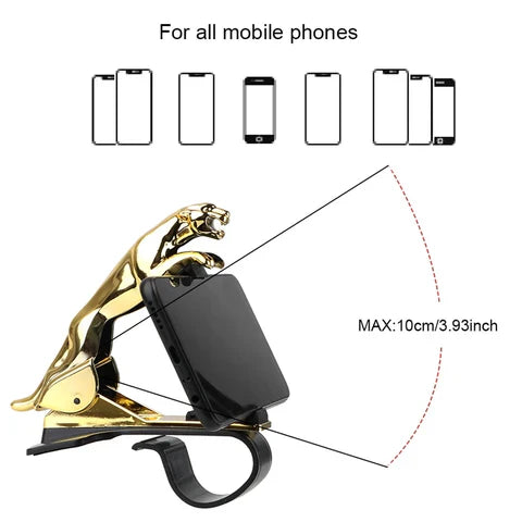 JagMount: 360° Rotating Car Phone Holder with Adjustable Dashboard Clip for Secure Mounting