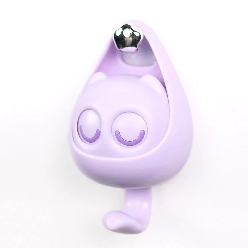 Meowook: Cute Cat Blinking Eye Wall Hook with Strong Adhesive for Keys, Bags, Clothes & Home Décor