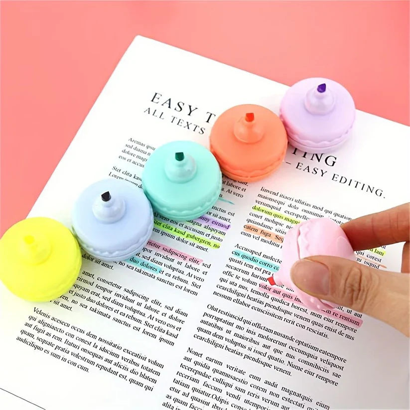Macaron: Pastel Highlighter Set (6-Piece) – Soft Color Markers for Books, Notes & Aesthetic Stationery Lovers