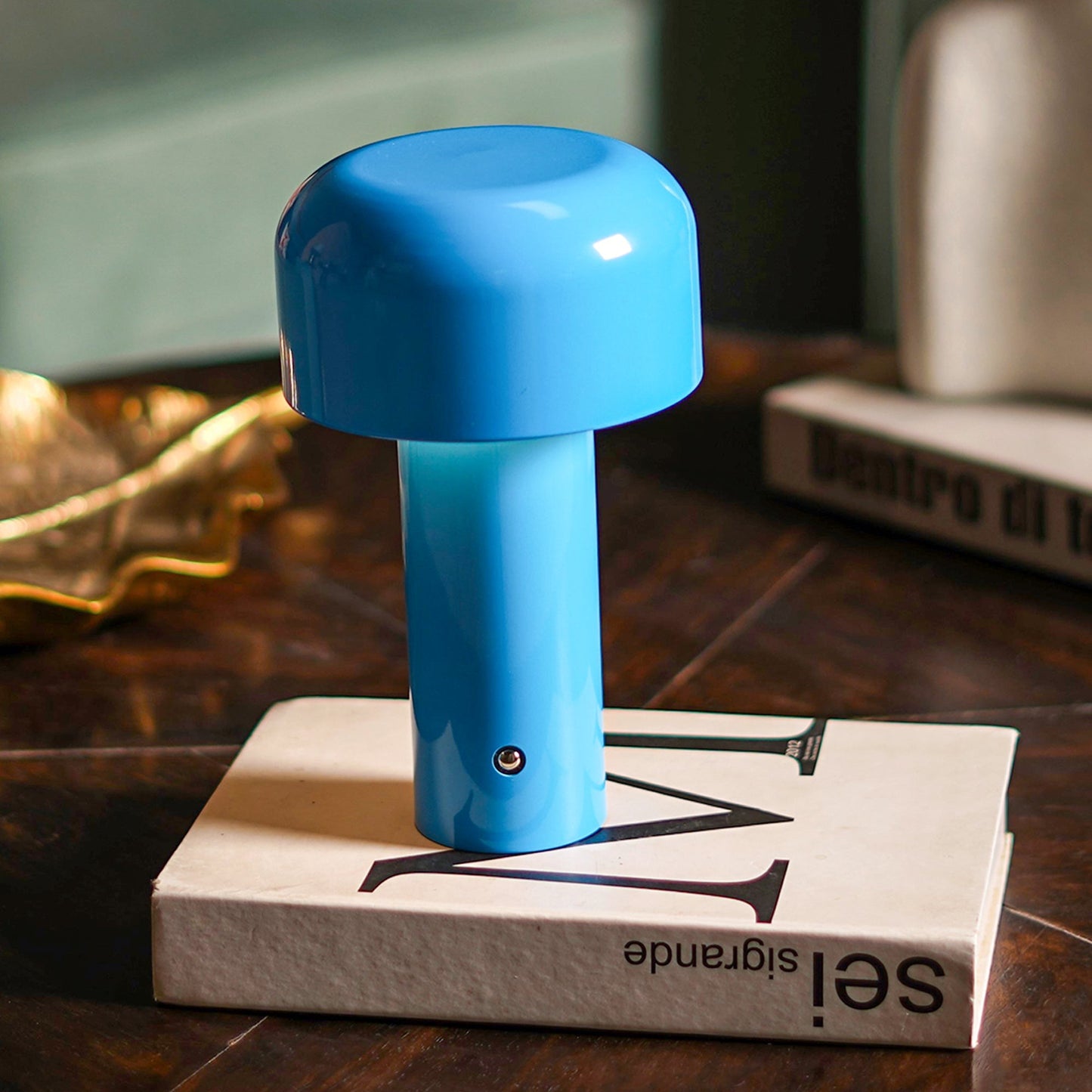 Shroom: Wireless LED Ambient Glow Lamp with Touch Control, 3-Color Dimming & Stylish Design for Home & Office