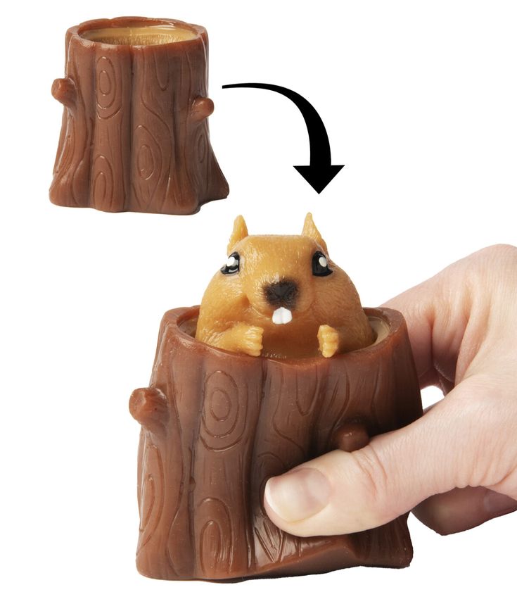 CheekyChum: Cute Squishy Squirrel Pop-Up Toy – Adorable Fidget & Stress Relief Sensory Toy for Kids & Adults