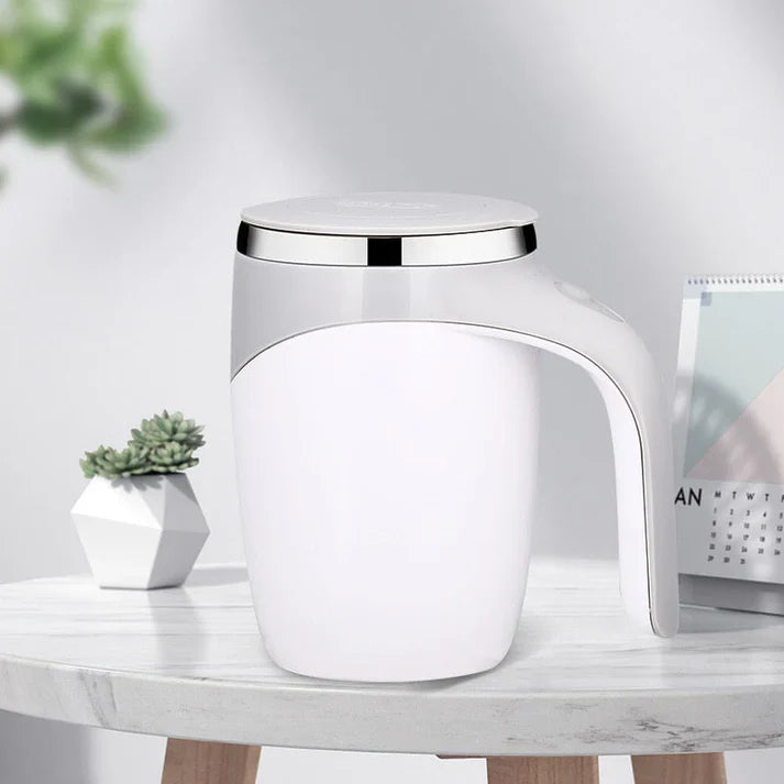 MagStir: Self-Stirring Magnetic Coffee Mug with Lid for Coffee, Milk, Protein Shakes & Hot/Cold Beverages