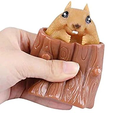CheekyChum: Cute Squishy Squirrel Pop-Up Toy – Adorable Fidget & Stress Relief Sensory Toy for Kids & Adults