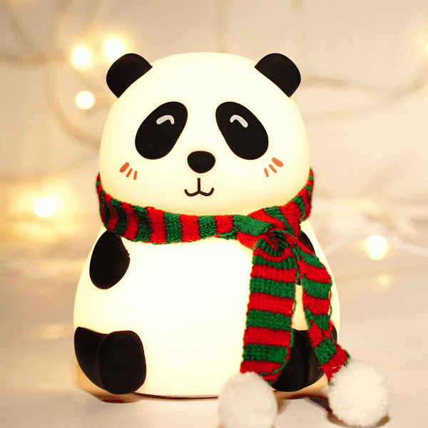 Pandi: Portable Squishy Silicone Panda Night Lamp with Soft LED Glow, Touch Control & Rechargeable Design for Cozy Bedroom Ambience & Gifting