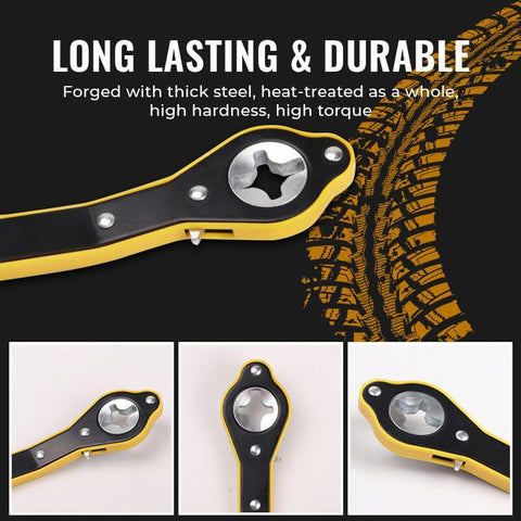 LiftMate: Car Jack & Lug Ratchet Wrench Set with Labor-Saving Design & 360° Reversible Knob for Easy Tire Lifting