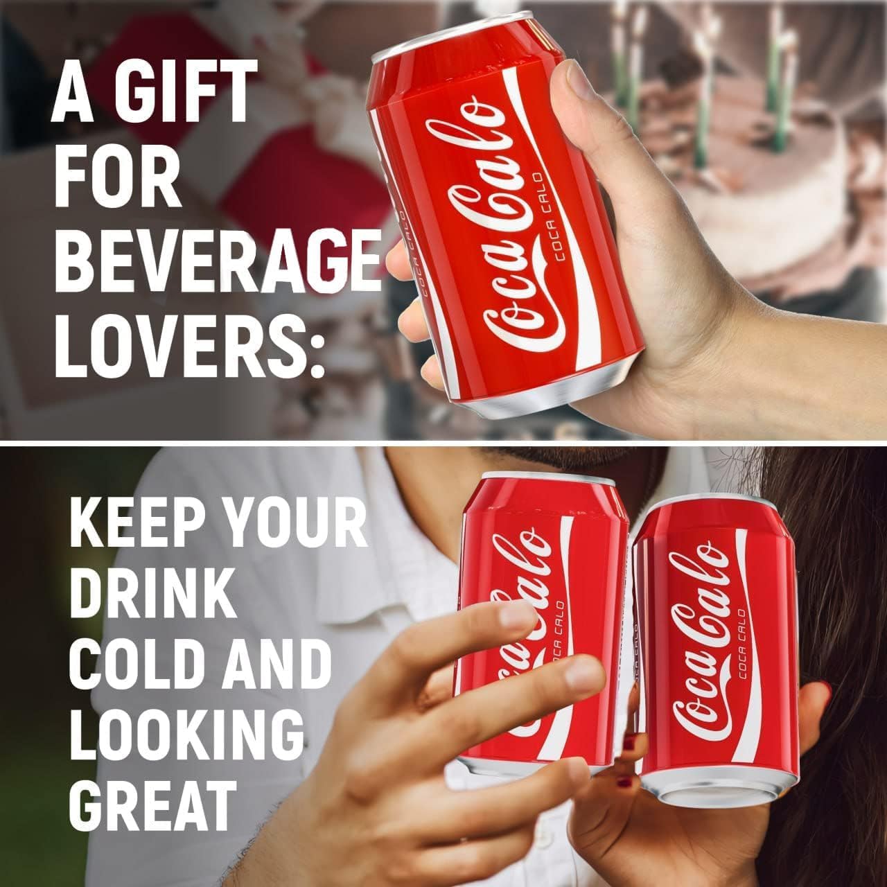 Boozie: 2Pc Silicone Beer Can Sleeves with Insulation, Soda for 550ML Cans – Looks Like Regular Soda Can | Hide Alcoholic Beverage Easily | Cola & Monster (Pack of 2)
