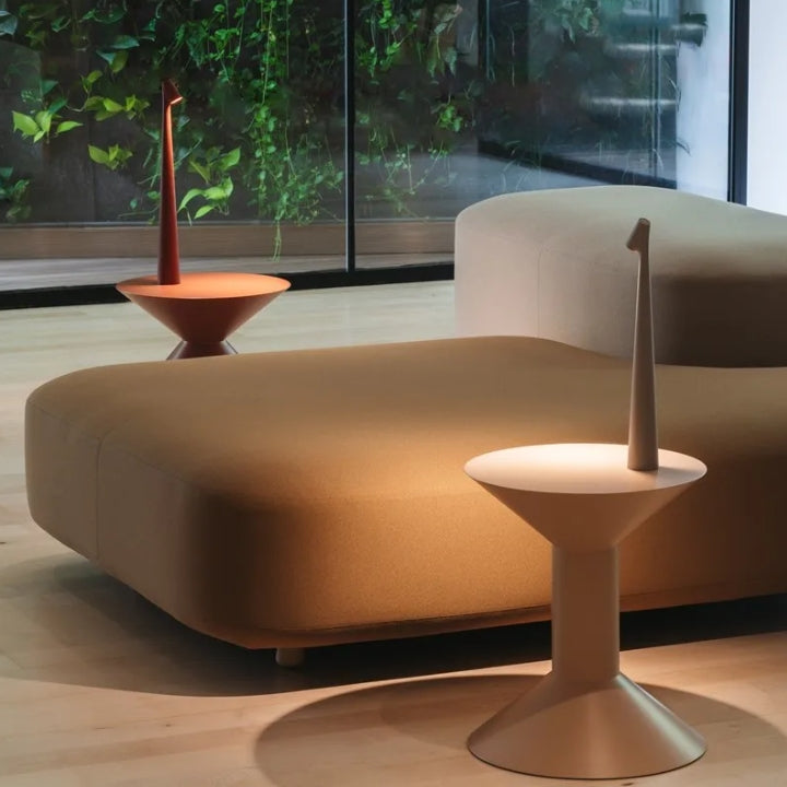 GeekSleek: Minimalist Wireless LED Table Lamp with Touch Control, Stepless Dimming & Rechargeable Design for Home & Office
