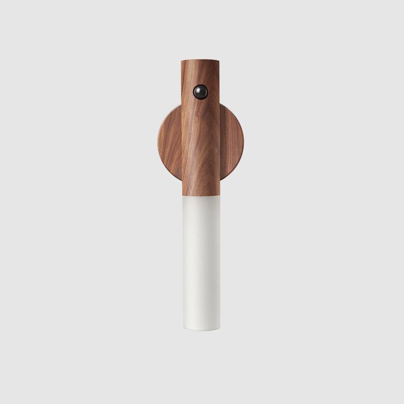 Wand: Magnetic Motion Sensor Light with USB Rechargeable LED & Wall-Mounted Wooden Torch Design for Home & Hallways