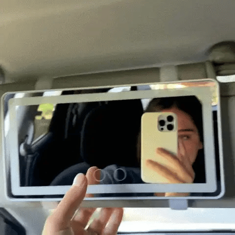 Virror: LED Visor Vanity Mirror with 3 Light Modes, 80 LEDs & Rechargeable Touch Control for Cars & SUVs