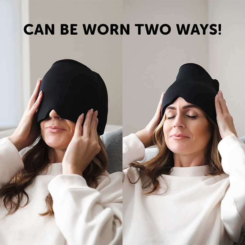 ReliefCap: Reusable Hot & Cold Therapy Hat for Migraine, Headache & Sinus Relief with Soothing Gel Compression