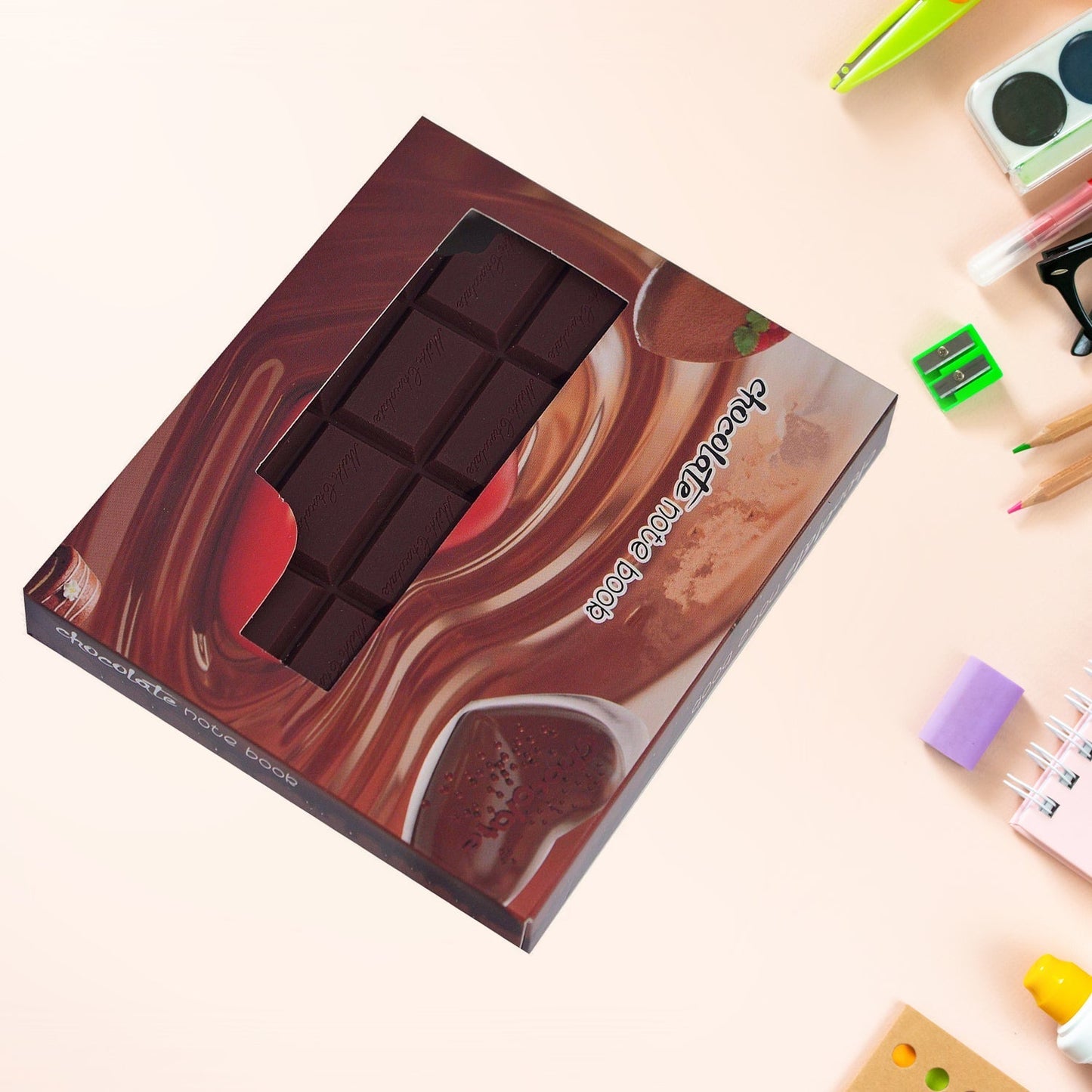 Cocolette: Chocolate-Scented Notebook Diary – Real Everlasting Cocoa Fragrance, Pocket-Size Memo Book in Fun Chocolate Bar Design