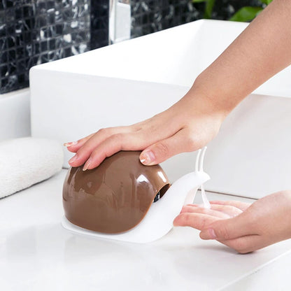 Snaqo: Cute Snail-Shaped Liquid Soap Dispenser, 120ml Refillable Pump Bottle for Hand Wash, Lotion, Shampoo & Bathroom or Kitchen Sink Décor