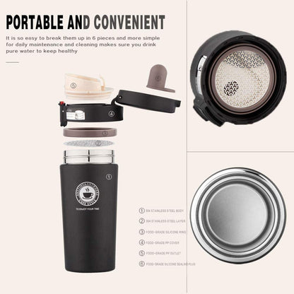 ThermaSip: Double-Wall Insulated Travel Mug (380ml) for Hot & Cold Drinks – Perfect for Coffee, Tea & On-the-Go Use