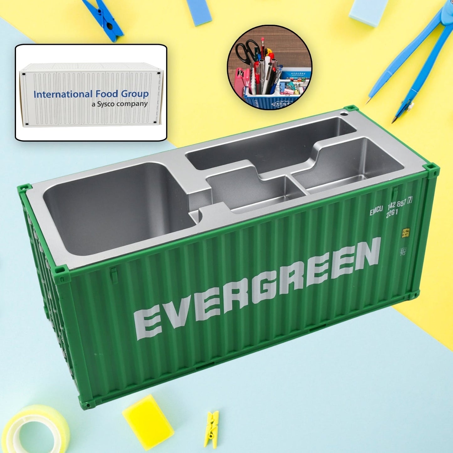 CargoHolder: Shipping Container Pen & Card Holder – Unique Desk Organizer & Business Gift for Office & Home Décor