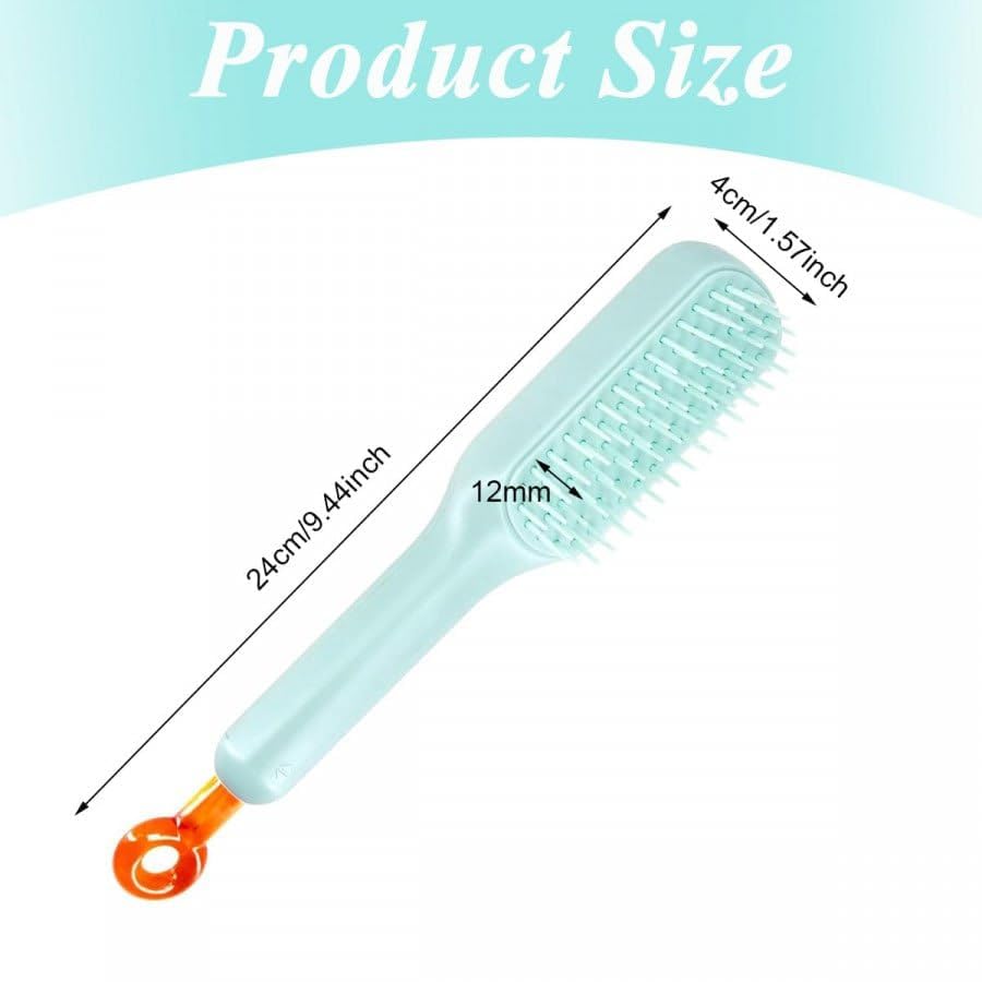 TangleFree: Self-Cleaning Hair Brush with Retractable Bristles for Easy Detangling & Anti-Static Massage