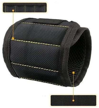 NutMag: Magnetic Wristband for Tools with Strong Adjustable Strap for Holding Screws, Nails, Bolts & Drill Bits