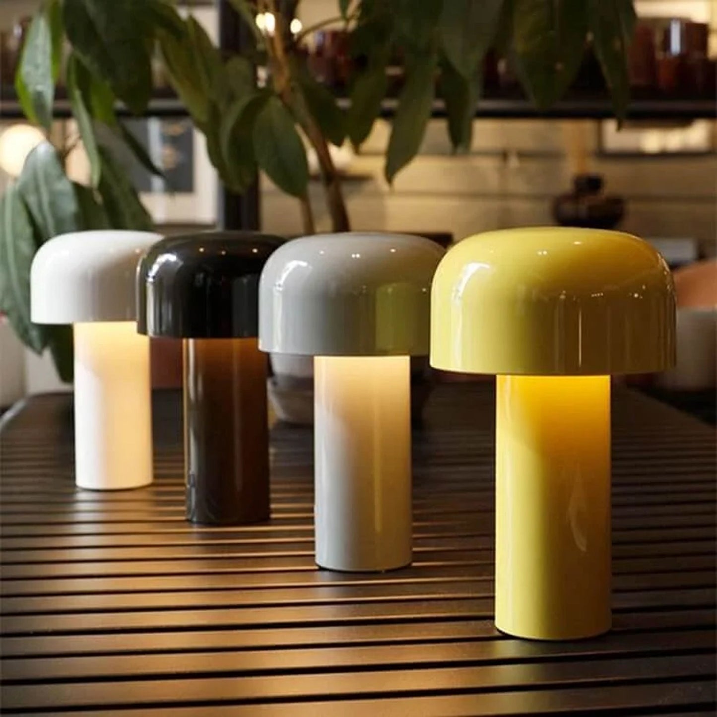 Shroom: Wireless LED Ambient Glow Lamp with Touch Control, 3-Color Dimming & Stylish Design for Home & Office