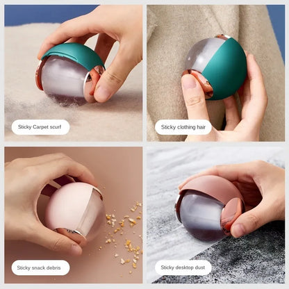 FurBall: Portable Pet Hair Buster with Reusable Gel Lint Roller for Easy Dog & Cat Hair Removal