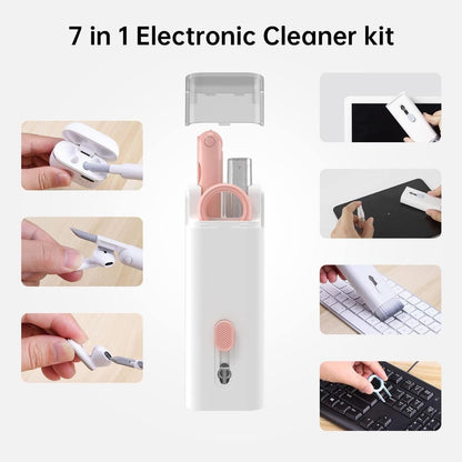 CleanTech: 7-in-1 Electronic Gadget Cleaning Tool & Multipurpose Device Cleaner for Laptops, Macbooks, Smartphones, Keyboards, Gaming PC & AirPods