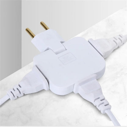 FlexiPlug: 2Pcs — 3-in-1 Foldable Plug Adapter with Dual Sockets, 180° Rotating Multiplug for Cramped Spaces, Travel, Desk & Daily Use