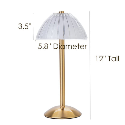 Domiq: Cordless Rechargeable LED Table Lamp, Touch Dimmer, Soft Glow, Portable for Dining, Bedroom, Desk & Outdoor Use