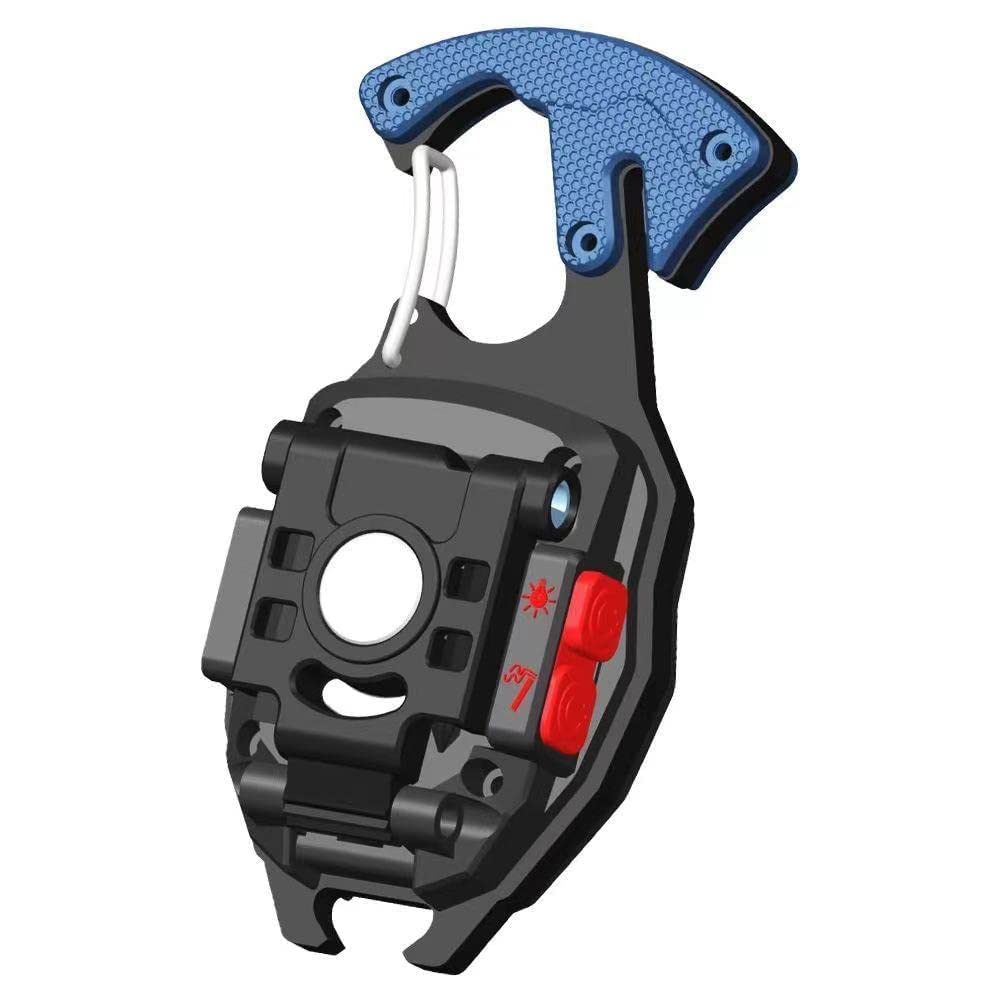 Glowbit: Ultimate 9-in-1 COB Keychain LED Work Light with Magnetic Back, Lighter, Bottle Opener, Screwdriver, Whistle, Seatbelt Cutter, Foldable Stand & Carabiner with USB-C Charging