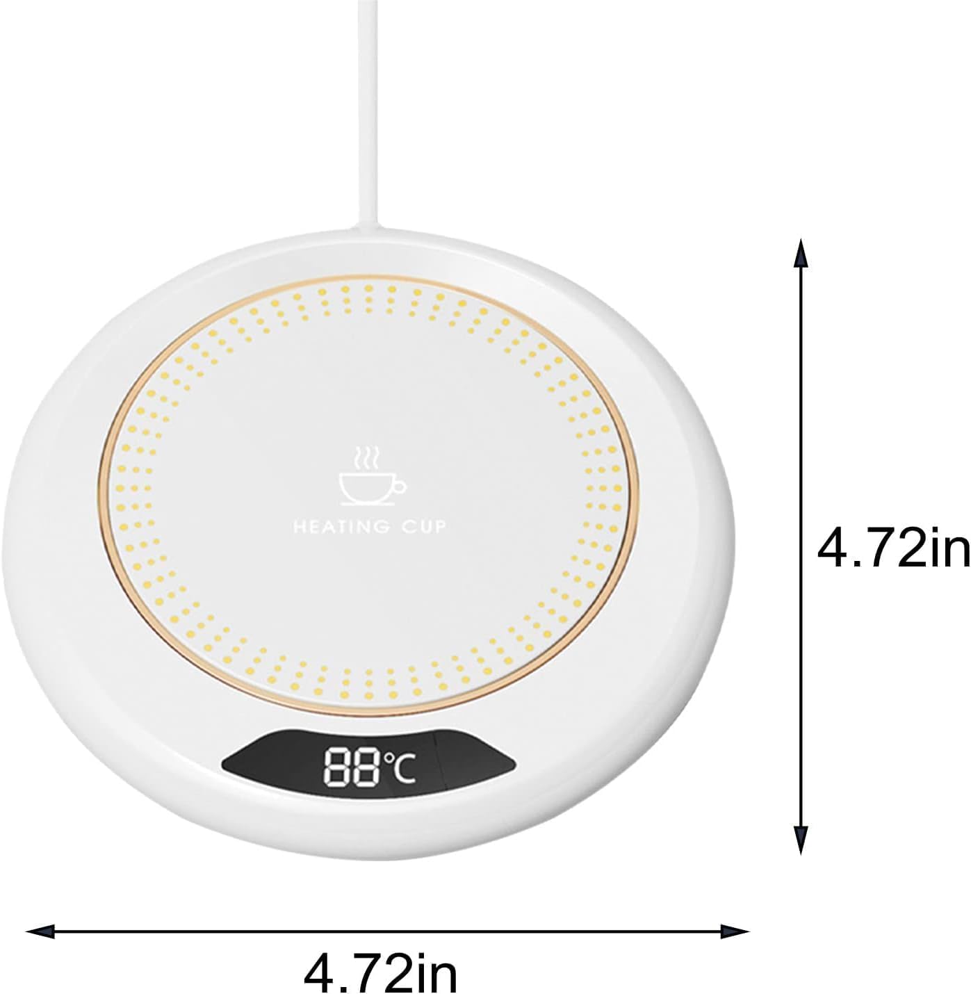 Warmy: USB-Powered Coffee Mug Warmer with LCD Display for Keeping Your Beverages Hot & Ready