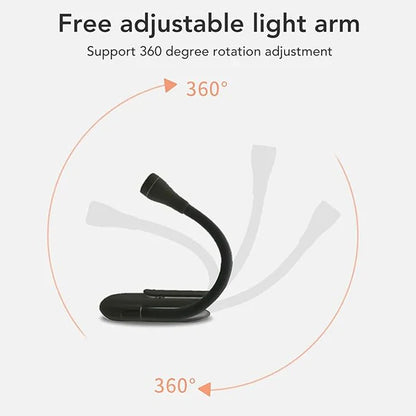 Immerse: Rechargeable Clip-On Book Light & Reading Lamp with 3-Color Modes, Type-C Charging & Flexible Gooseneck Night Reading for Book Lovers