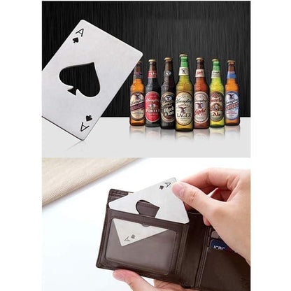Hukum: SStainless Steel Credit Card-Size Bottle Opener (Pack of 2) – Compact & Durable Bar Tool for Beer & Soda