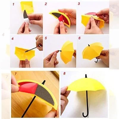 Pour: 6-Piece Umbrella Wall Hooks & Catchers for Keys, Hats & Multipurpose Hanging