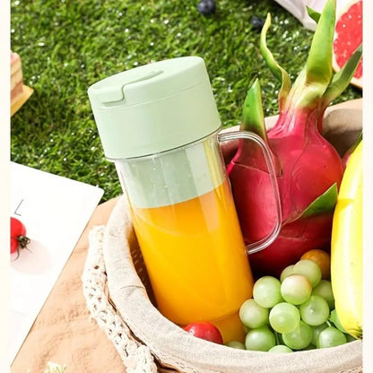 Blendy: Mason Jar Portable Smoothie Blender & Juicer USB Rechargeable with Handle, Straw & Easy-Cleaning