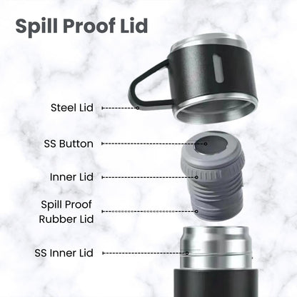 ThermoGift: 500ml Stainless Steel Vacuum Flask Gift Set with Insulated Cup – Perfect for Corporate & Festive Gifting