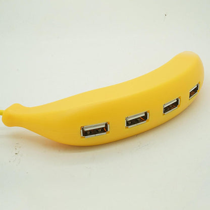BananaHub: Quirky 4-Port USB 2.0 Hub with Cute Design, Sturdy Build Quality, Plug & Play, Compatible with Laptop, PC & Mac